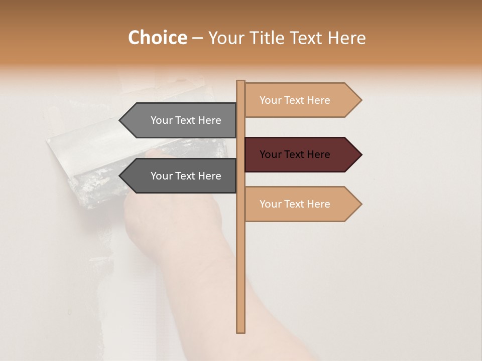 A Person Using A Paint Roller To Paint A Wall PowerPoint Template