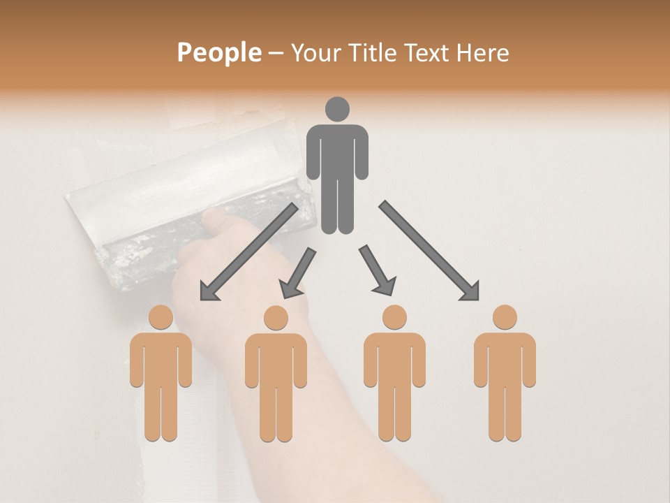 A Person Using A Paint Roller To Paint A Wall PowerPoint Template