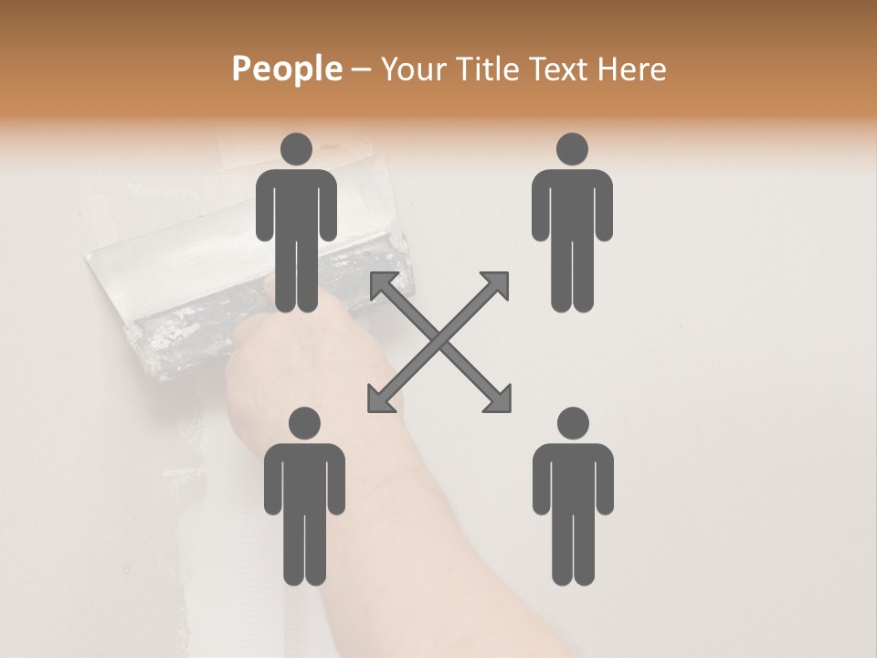 A Person Using A Paint Roller To Paint A Wall PowerPoint Template