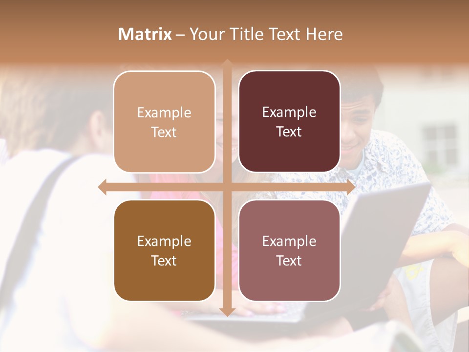 Beautiful Laptop Kids PowerPoint Template