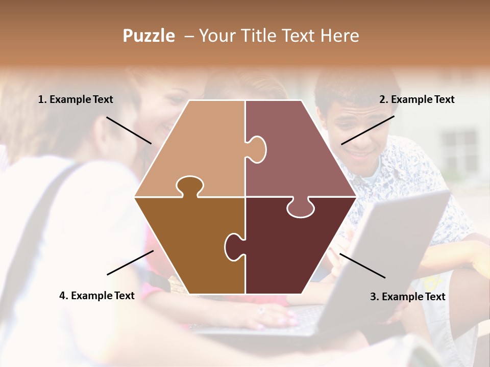 Beautiful Laptop Kids PowerPoint Template