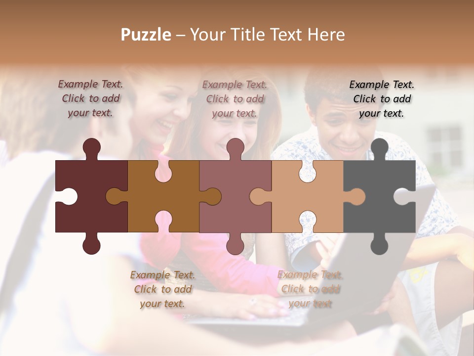 Beautiful Laptop Kids PowerPoint Template