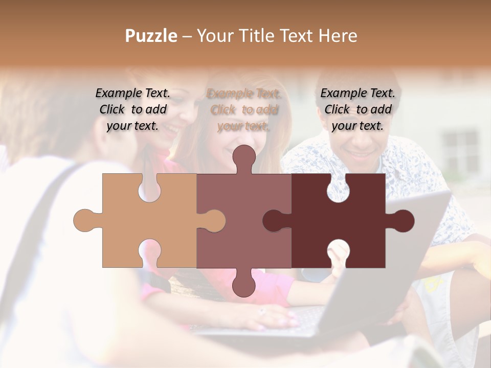 Beautiful Laptop Kids PowerPoint Template