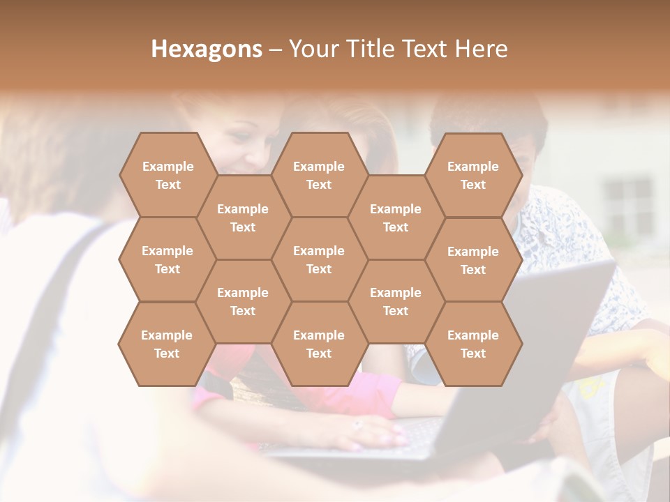 Beautiful Laptop Kids PowerPoint Template