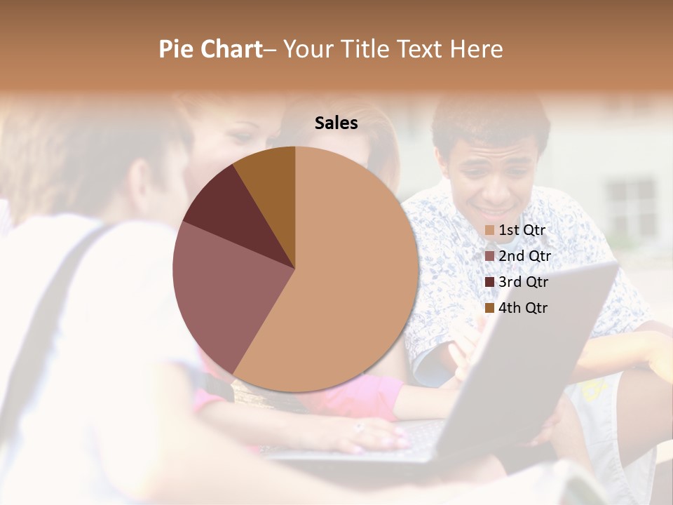 Beautiful Laptop Kids PowerPoint Template