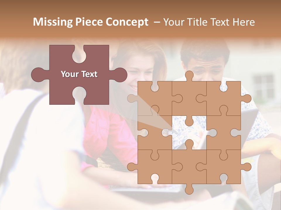 Beautiful Laptop Kids PowerPoint Template