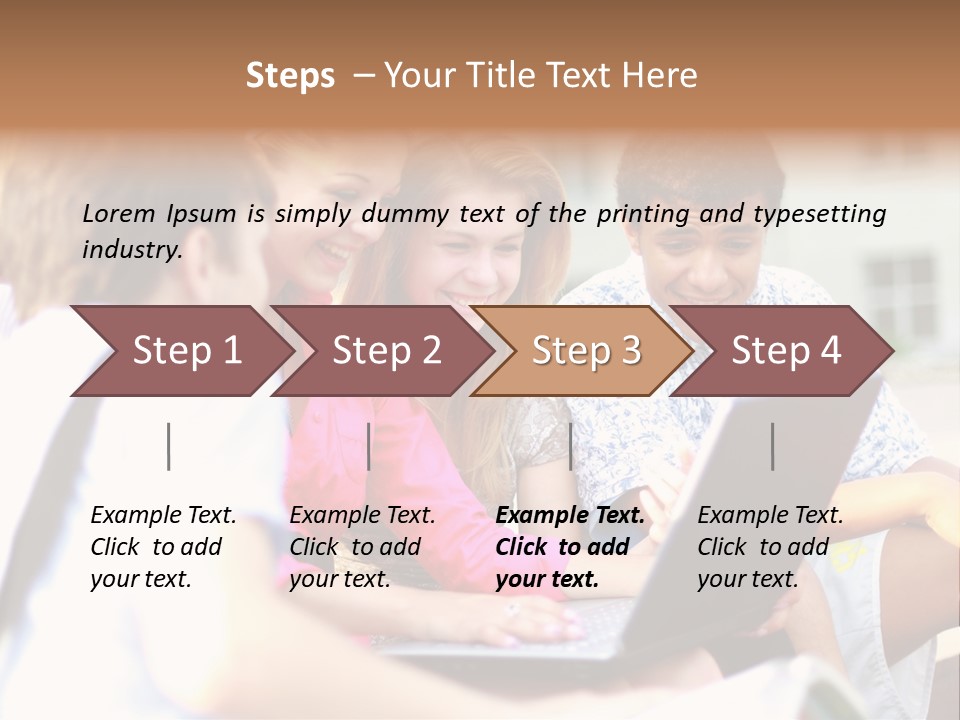 Beautiful Laptop Kids PowerPoint Template