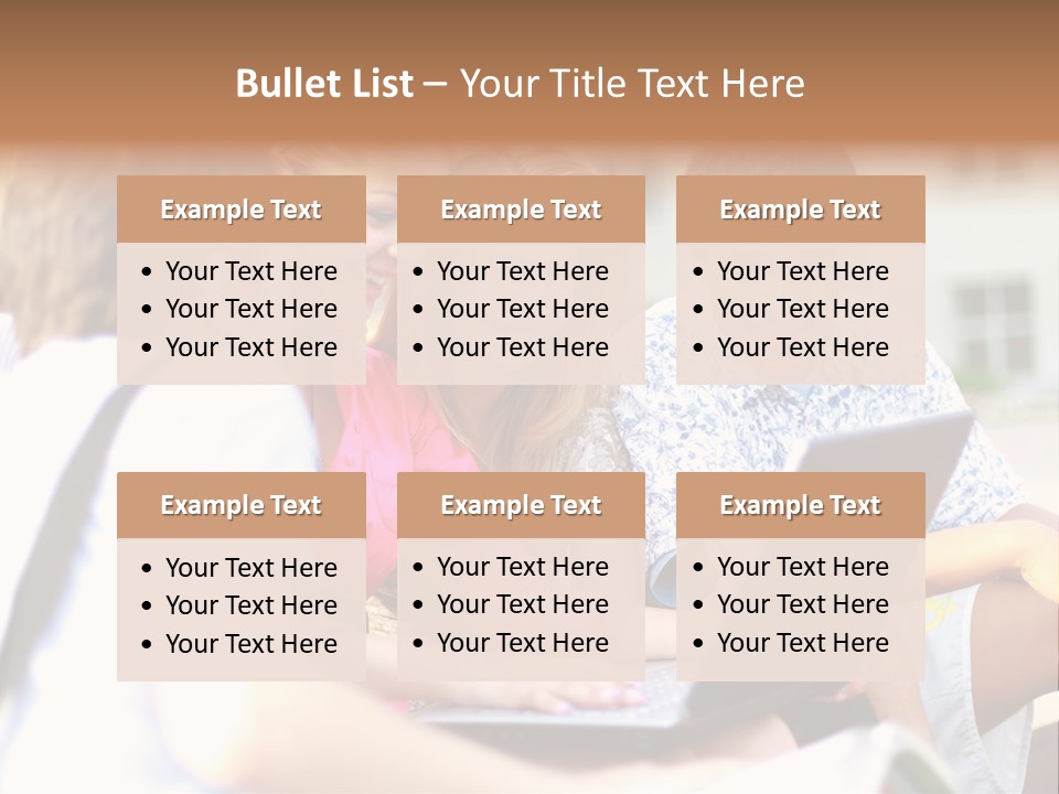 Beautiful Laptop Kids PowerPoint Template