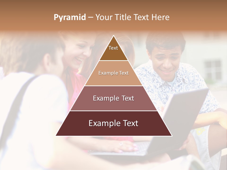 Beautiful Laptop Kids PowerPoint Template