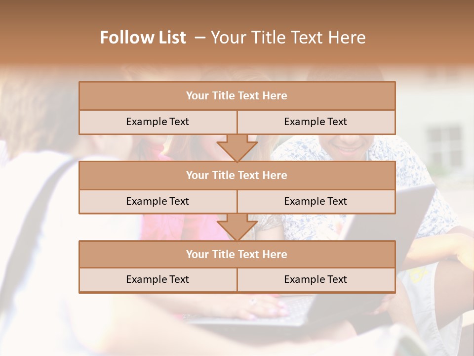 Beautiful Laptop Kids PowerPoint Template