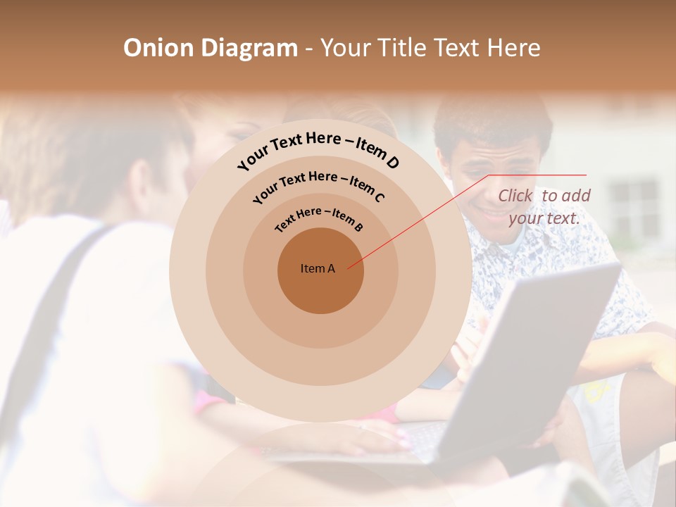 Beautiful Laptop Kids PowerPoint Template