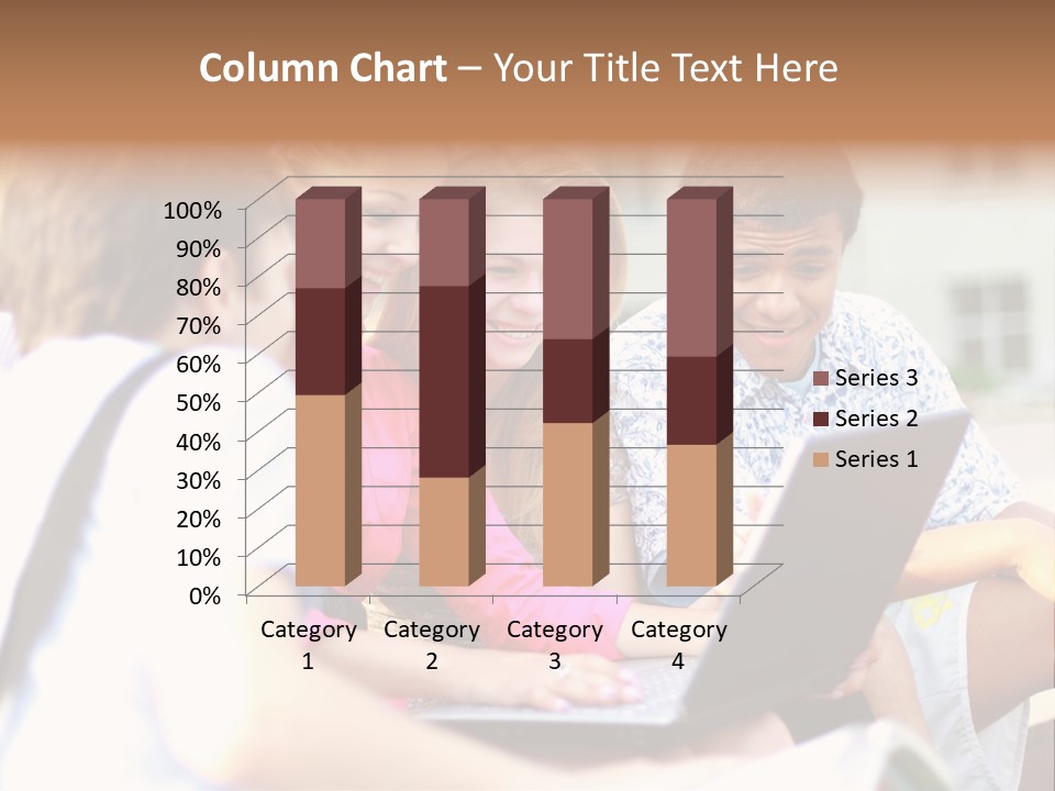 Beautiful Laptop Kids PowerPoint Template