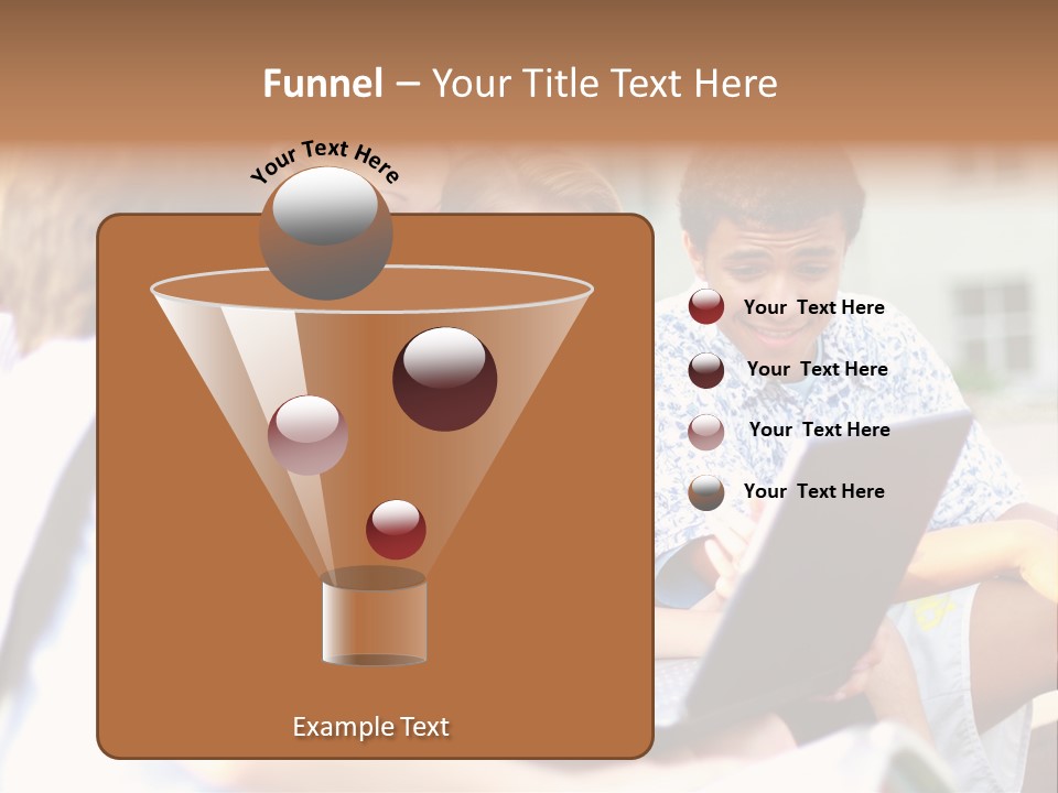 Beautiful Laptop Kids PowerPoint Template