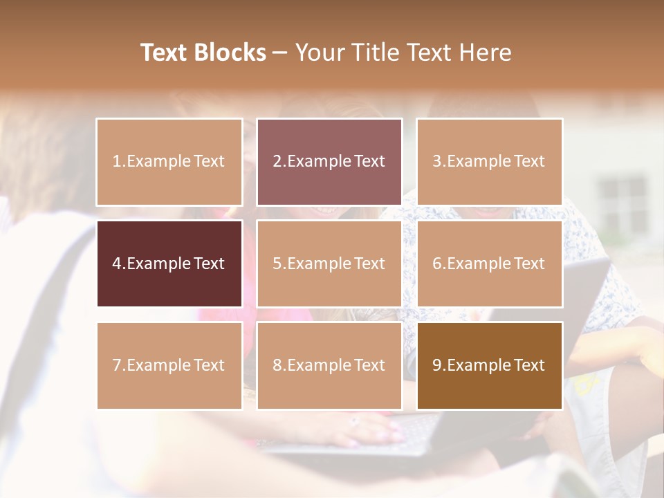 Beautiful Laptop Kids PowerPoint Template