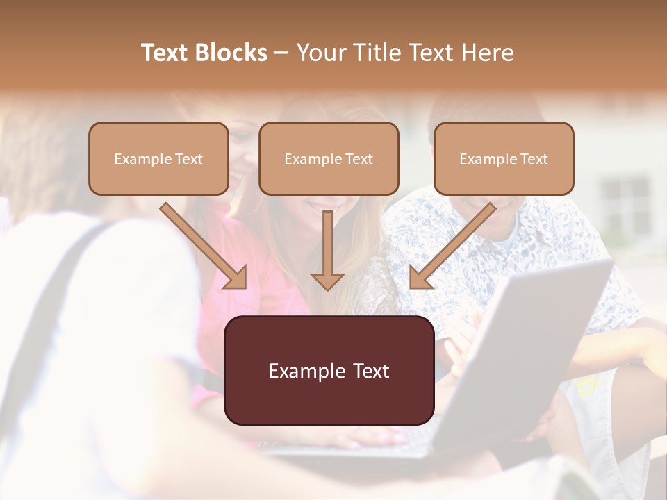 Beautiful Laptop Kids PowerPoint Template