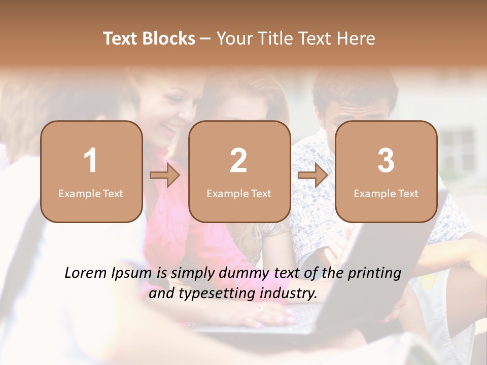 Beautiful Laptop Kids PowerPoint Template