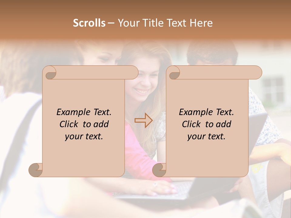 Beautiful Laptop Kids PowerPoint Template