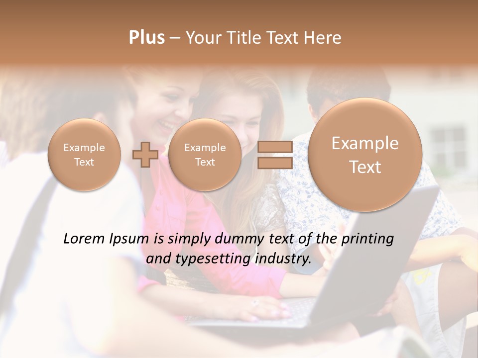 Beautiful Laptop Kids PowerPoint Template