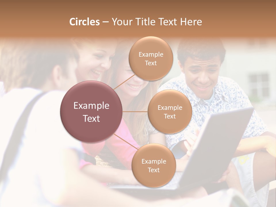 Beautiful Laptop Kids PowerPoint Template