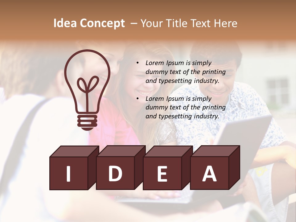 Beautiful Laptop Kids PowerPoint Template