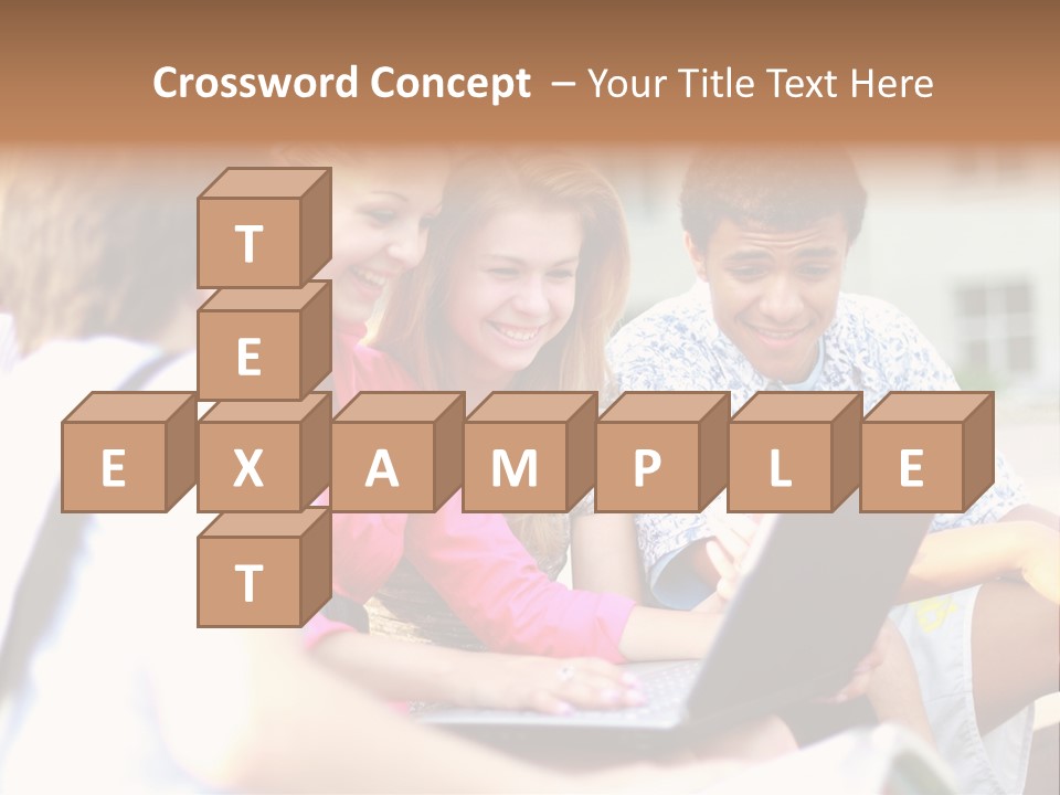 Beautiful Laptop Kids PowerPoint Template