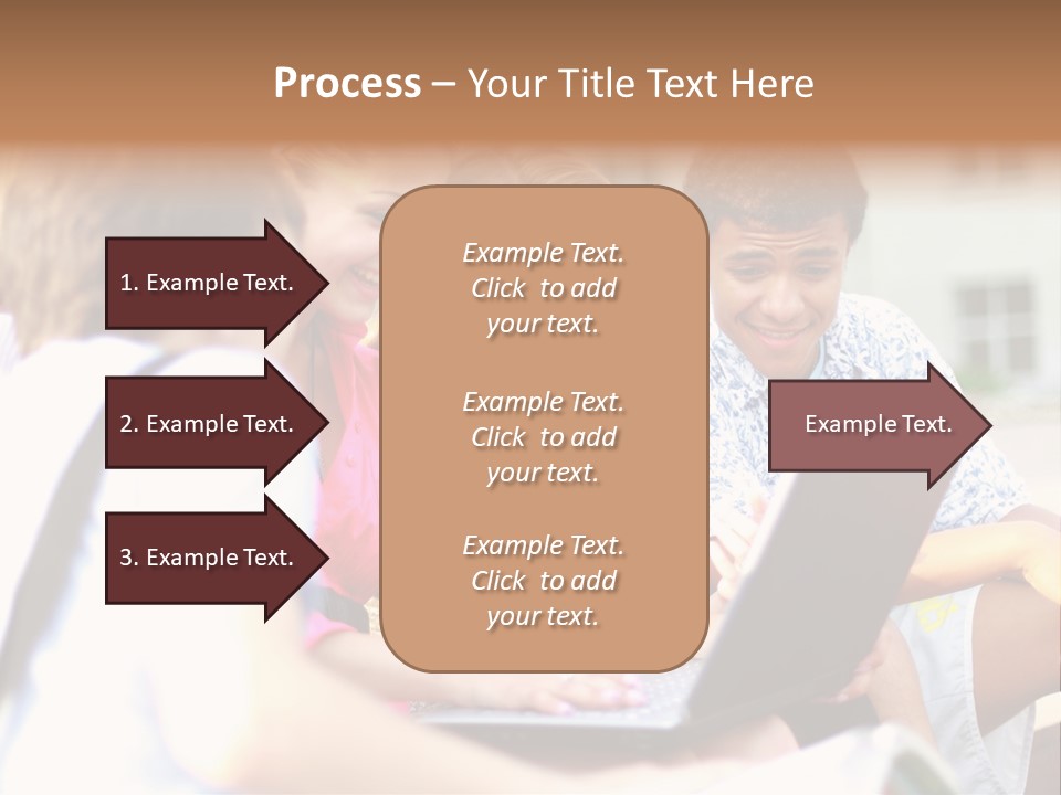 Beautiful Laptop Kids PowerPoint Template