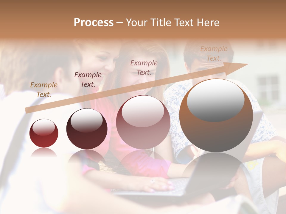 Beautiful Laptop Kids PowerPoint Template