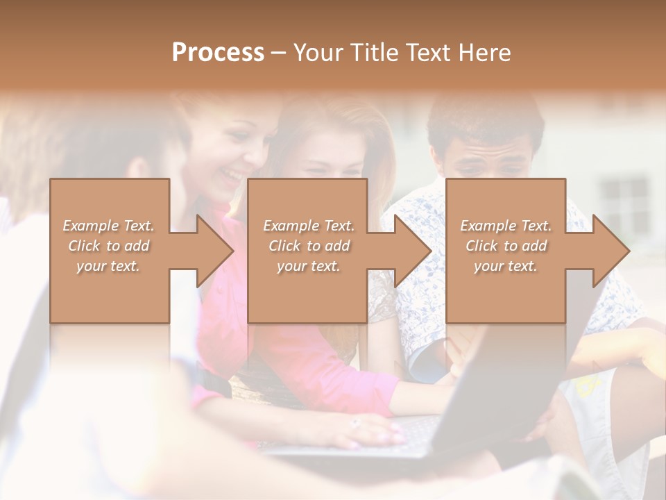 Beautiful Laptop Kids PowerPoint Template