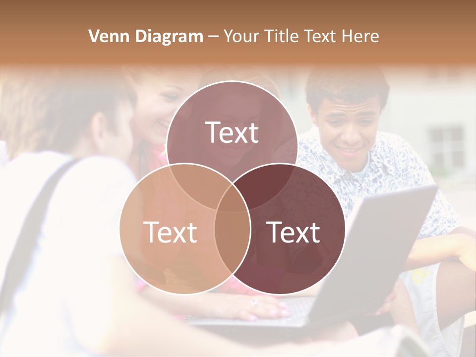 Beautiful Laptop Kids PowerPoint Template