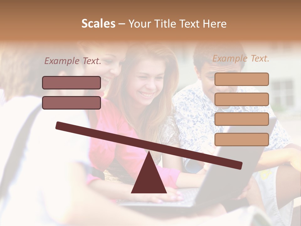 Beautiful Laptop Kids PowerPoint Template