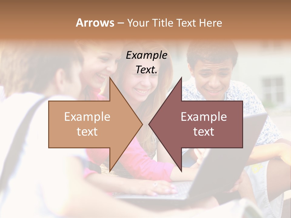 Beautiful Laptop Kids PowerPoint Template