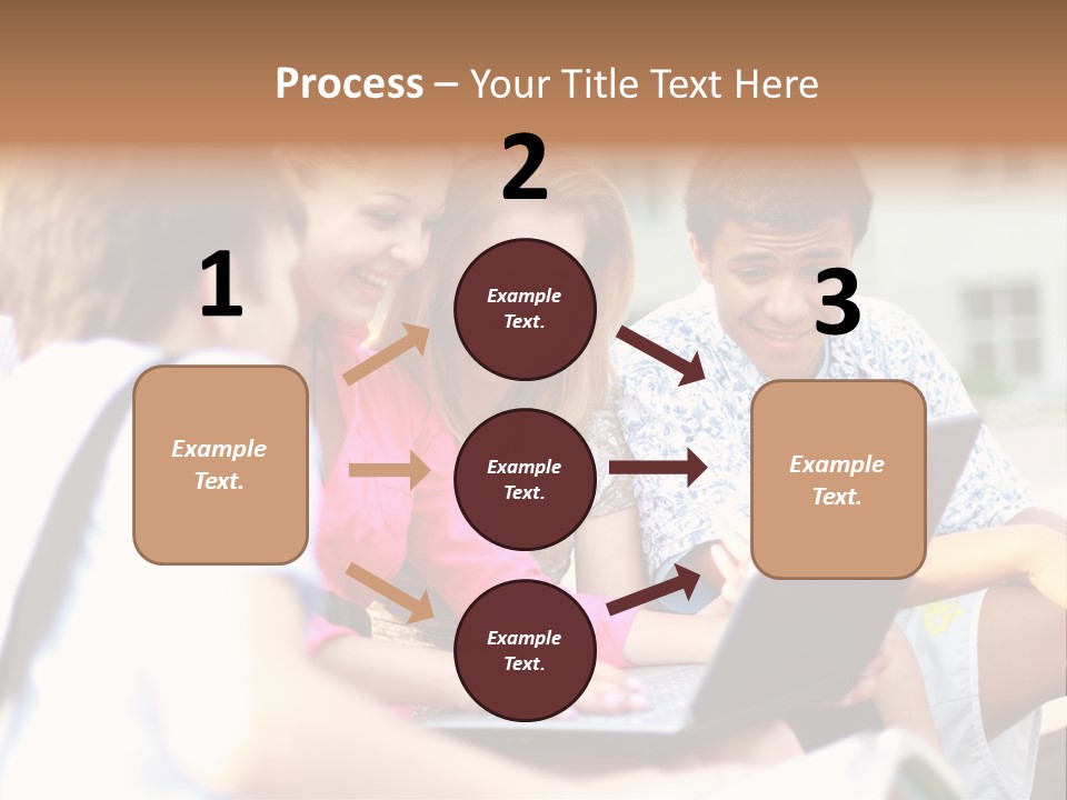 Beautiful Laptop Kids PowerPoint Template