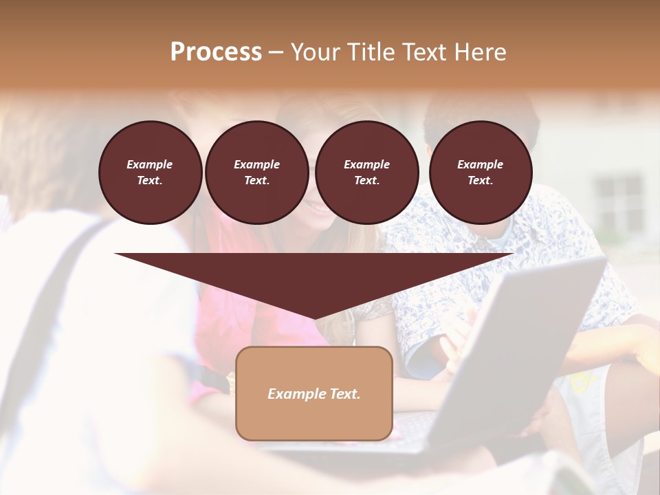 Beautiful Laptop Kids PowerPoint Template