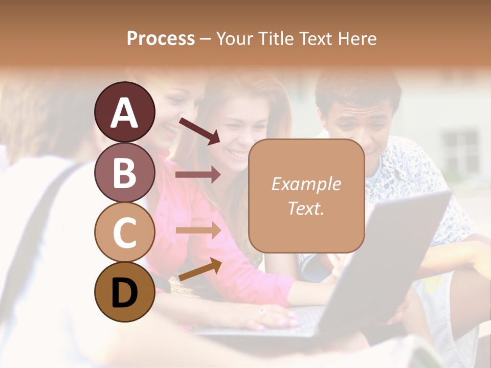 Beautiful Laptop Kids PowerPoint Template