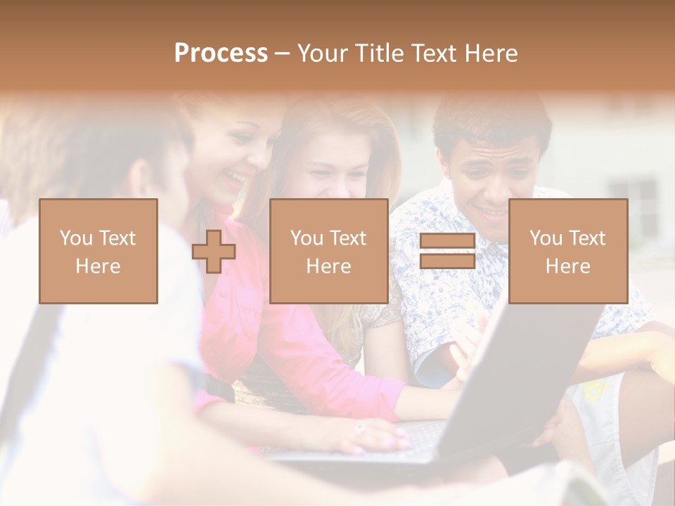 Beautiful Laptop Kids PowerPoint Template