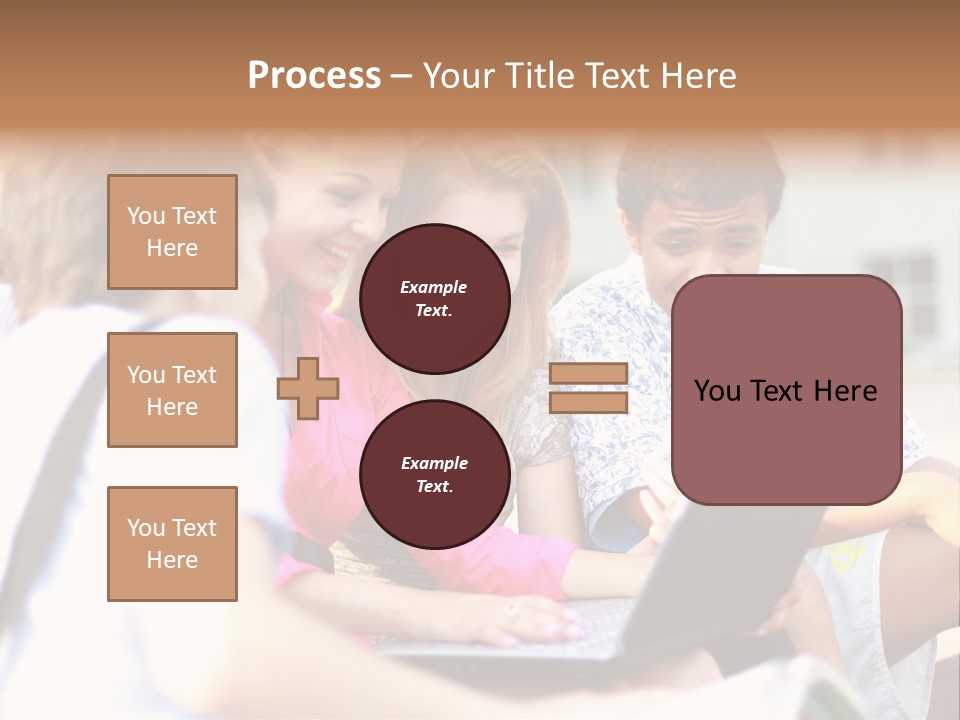 Beautiful Laptop Kids PowerPoint Template