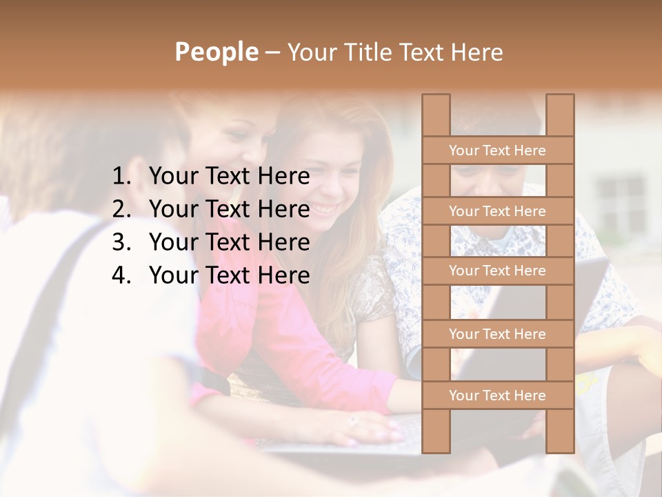 Beautiful Laptop Kids PowerPoint Template