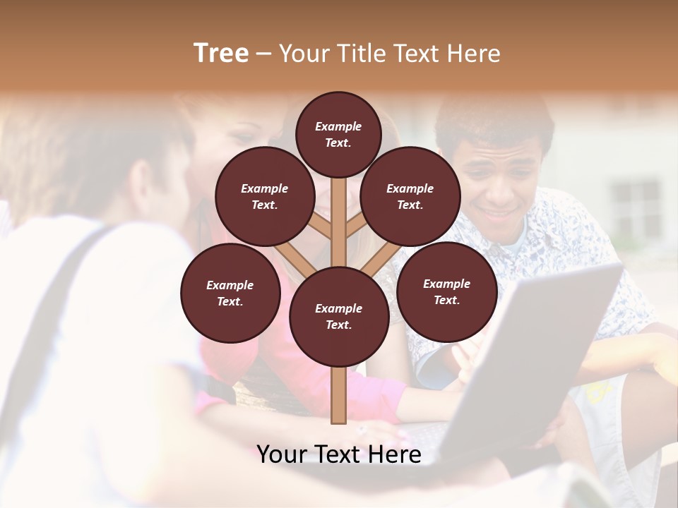 Beautiful Laptop Kids PowerPoint Template