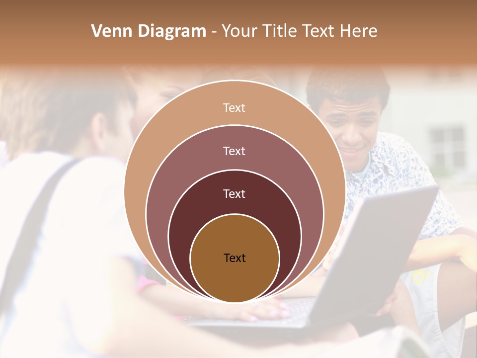 Beautiful Laptop Kids PowerPoint Template