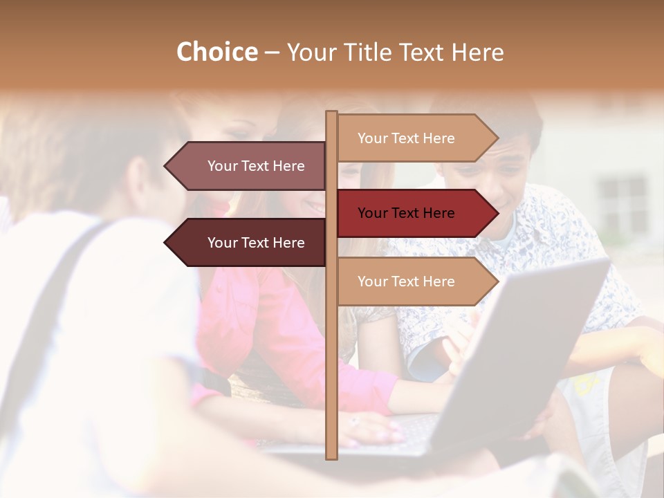 Beautiful Laptop Kids PowerPoint Template