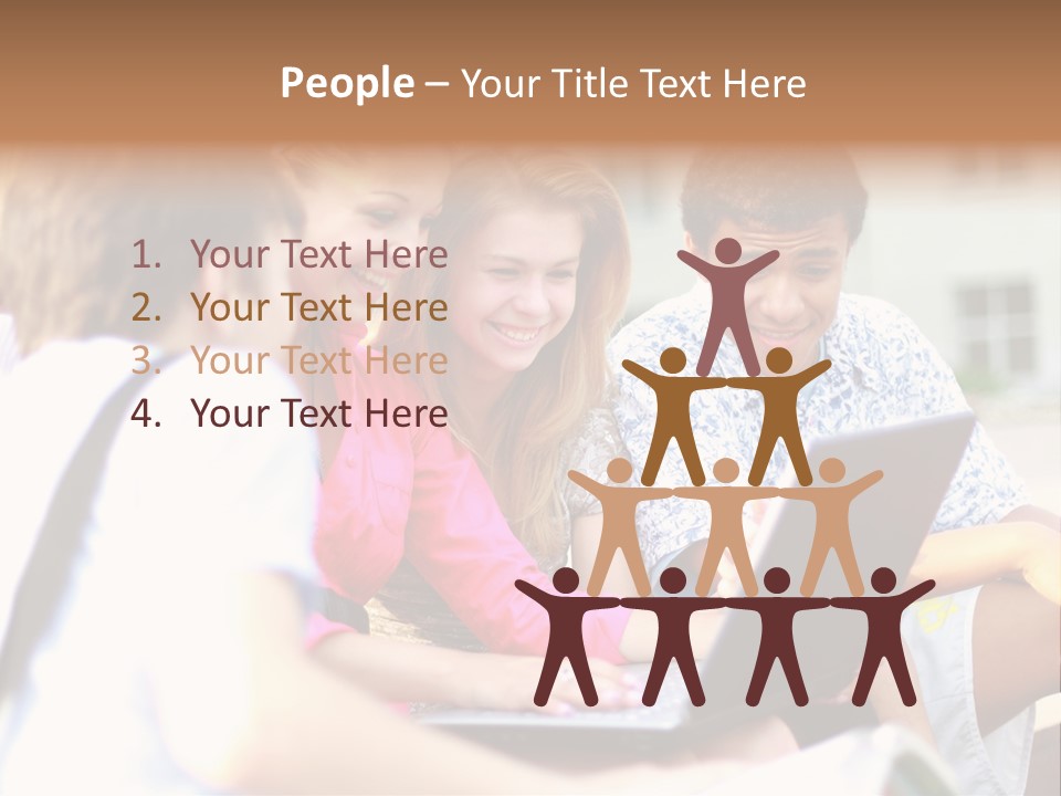 Beautiful Laptop Kids PowerPoint Template