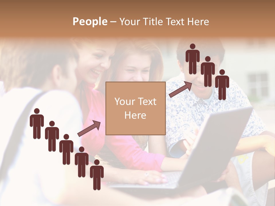 Beautiful Laptop Kids PowerPoint Template