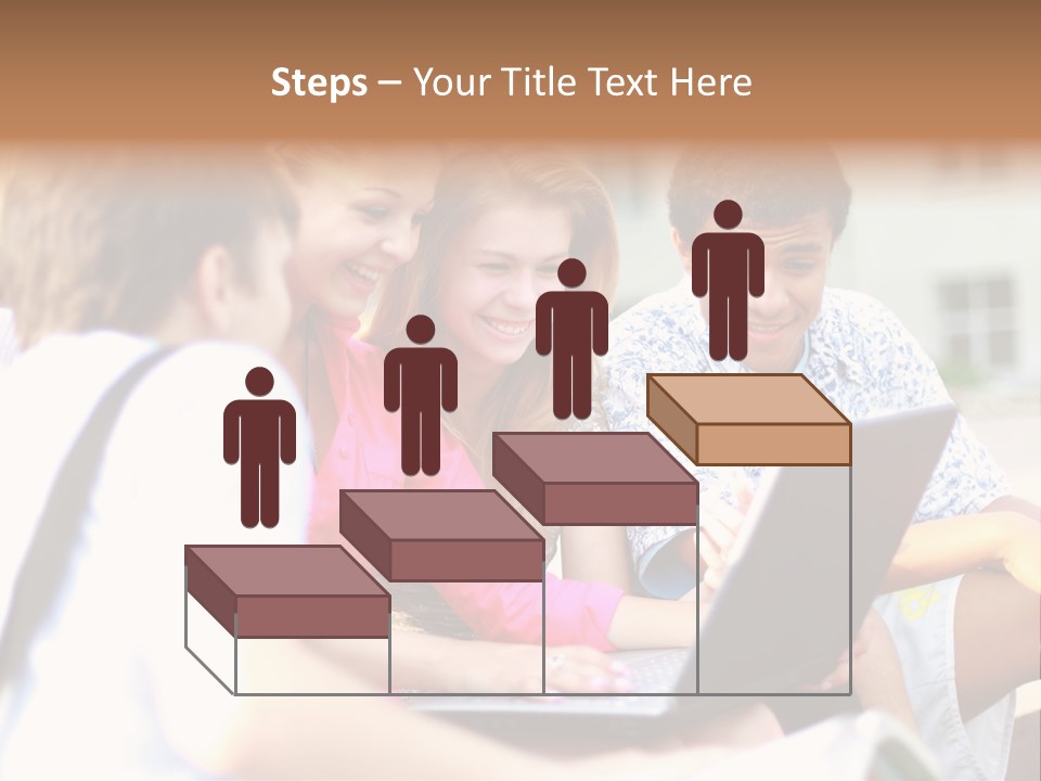 Beautiful Laptop Kids PowerPoint Template