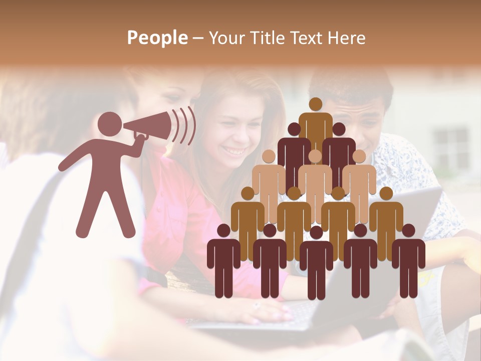 Beautiful Laptop Kids PowerPoint Template