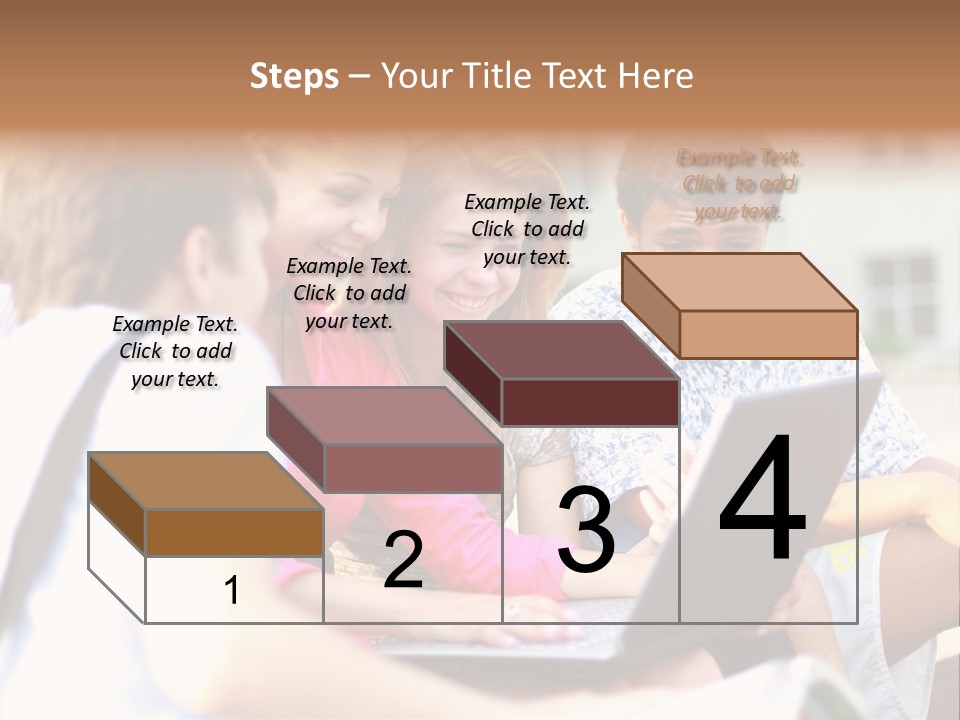 Beautiful Laptop Kids PowerPoint Template