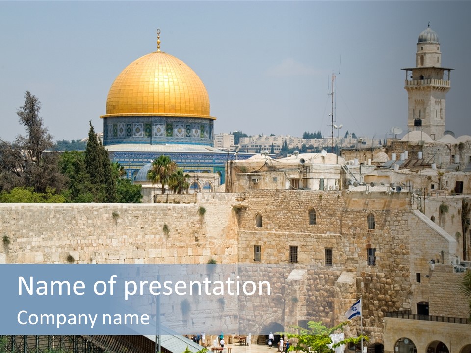 Life Judaism Brick PowerPoint Template