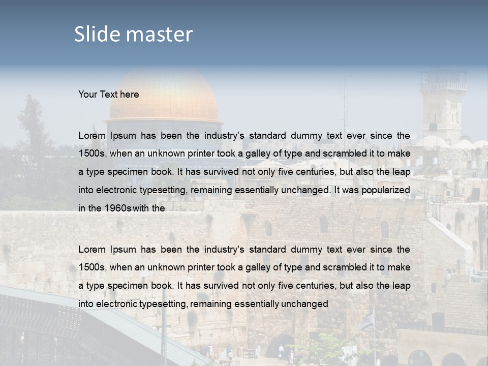 Life Judaism Brick PowerPoint Template