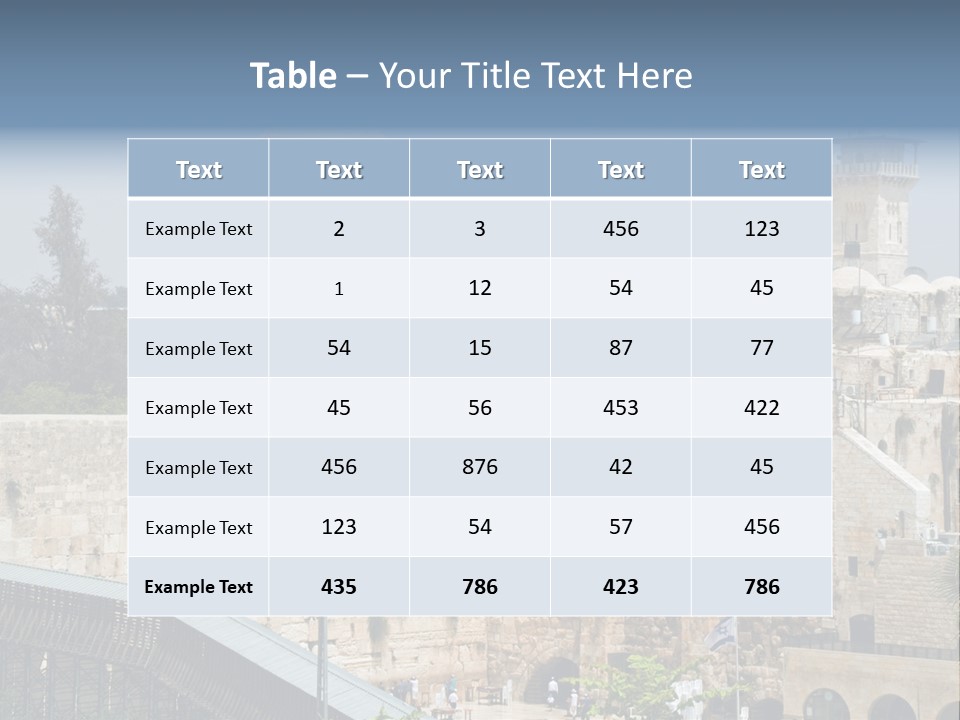 Life Judaism Brick PowerPoint Template