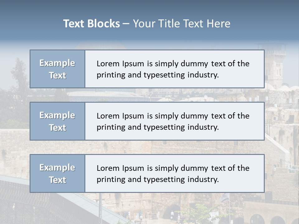 Life Judaism Brick PowerPoint Template