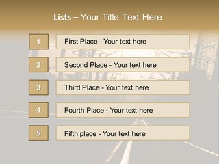 Railroad Track Dusk PowerPoint Template
